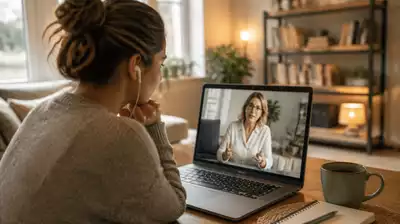 Nutzer bei einem Online-Therapiekurs