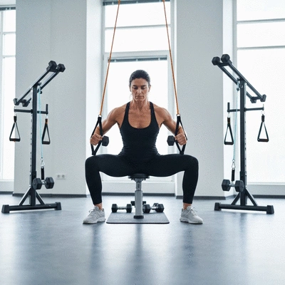 User performing physiotherapy exercise
