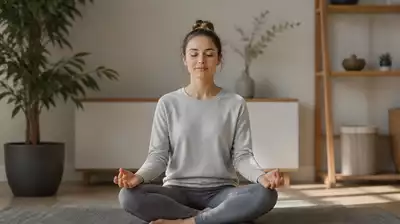 User practicing relaxation techniques