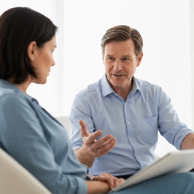 Therapiesitzung zur Schmerzbewältigung